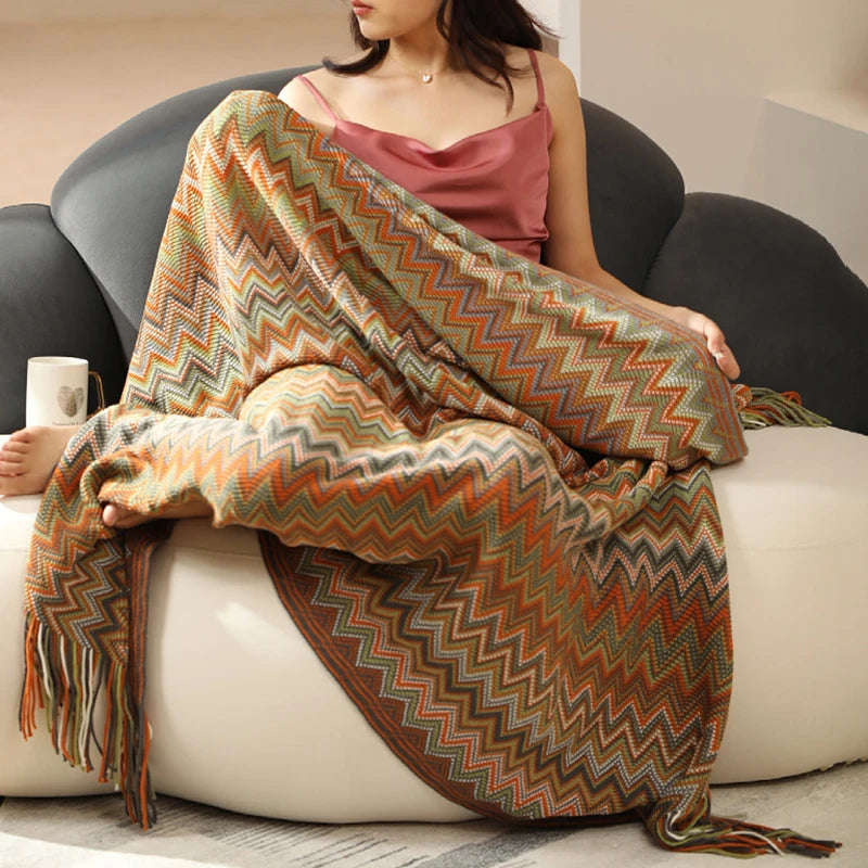 Picnic Rugs Australia Boho Geometry Aztec Baja Blanket: Versatile Decor Essential