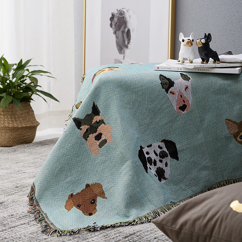 Cozy Dog Photo Blanket for Spring and Autumn Comfort For Kids & Adults