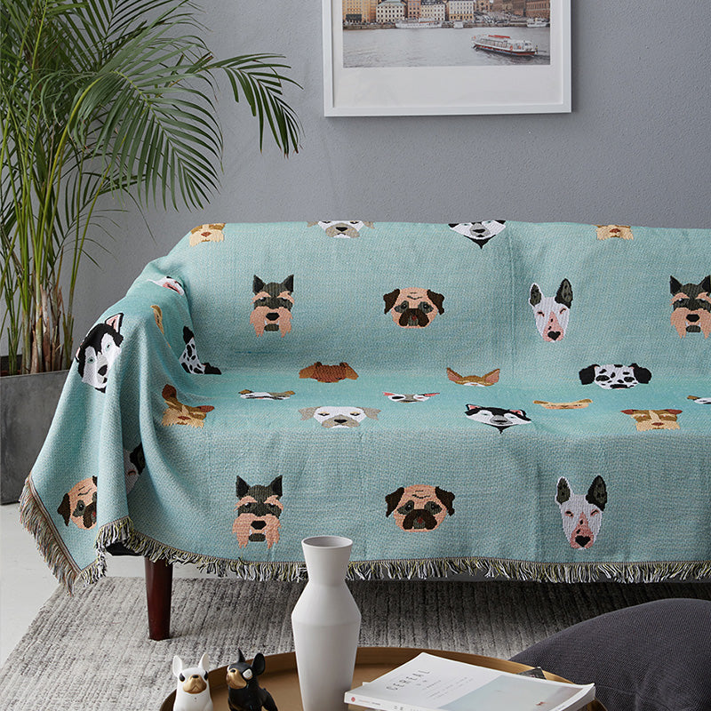 Cozy Dog Photo Blanket for Spring and Autumn Comfort For Kids & Adults