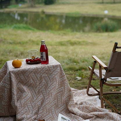 Chic Outdoor Camping Picnic Mat in Elegant White Design