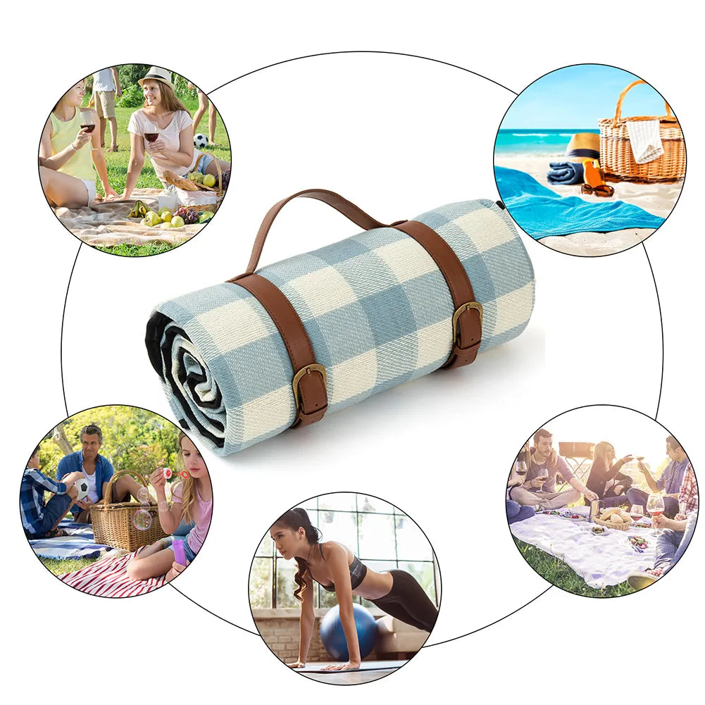 Large, Foldable, Waterproof Picnic Blanket for Outdoor Travel and Camping