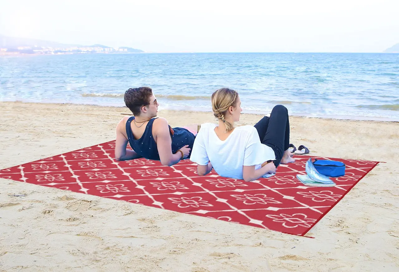 Versatile Outdoor Woven Picnic Rug: Ideal for Beach, RV, and Camping