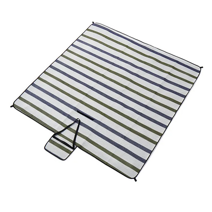 Large Waterproof Picnic Blanket - Portable, Foldable-Grey Color with Strip