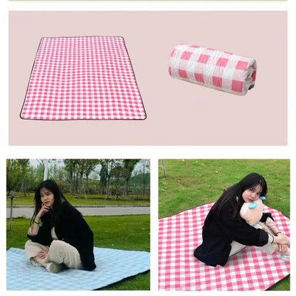 Foldable Versatile Picnic Mat for Camping - Pink