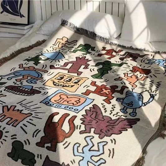 Picnic Rugs Australia Messy Graffiti Outdoor Blanket: Stylish Comfort Everywhere