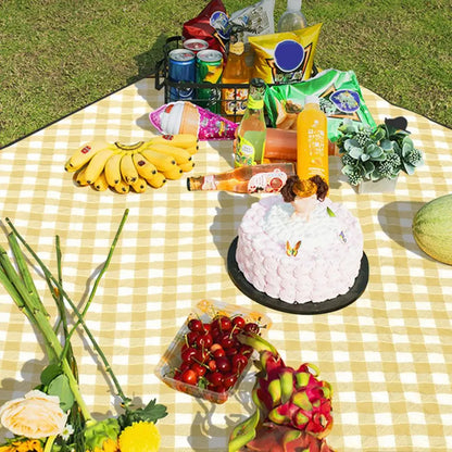 Grey Portable Picnic Blanket: Waterproof and Foldable