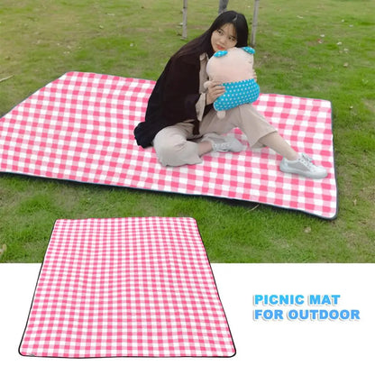 Foldable Versatile Picnic Mat for Camping - Pink