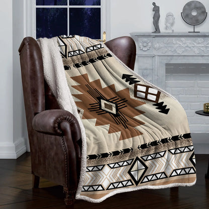 Indian Geometry Graphics Blanket: Winter Warmth with Stylish Comfort