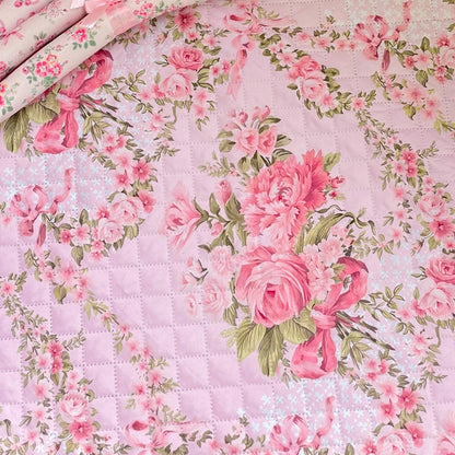 Retro Rose Bow Double-Sided Picnic Mat: Stylish, Portable, and Waterproof