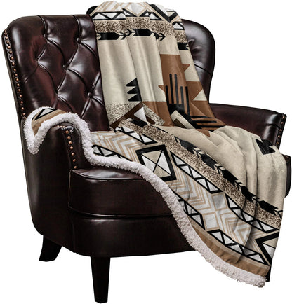 Indian Geometry Graphics Blanket: Winter Warmth with Stylish Comfort