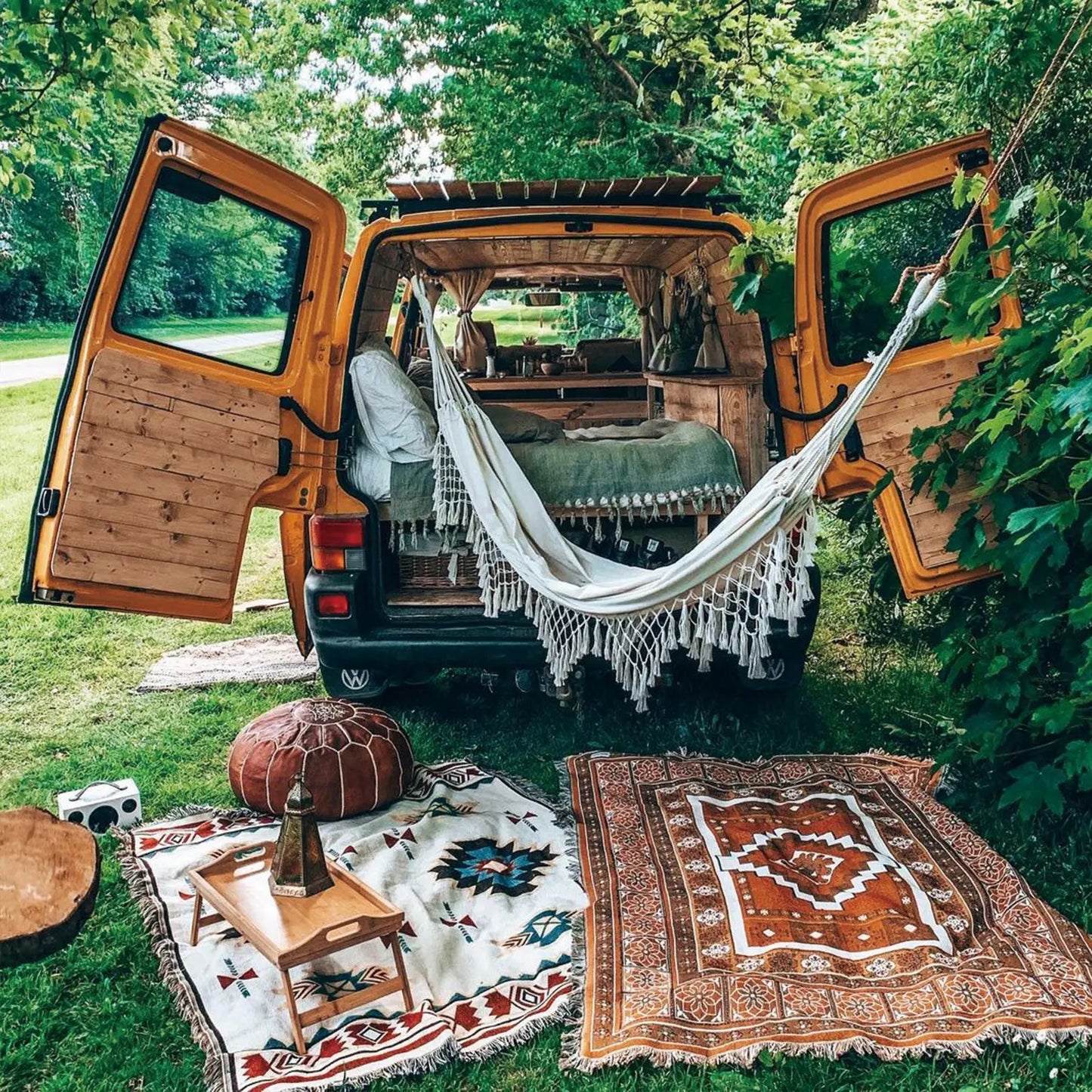 Tribal Linen Blanket: Boho Chic for Outdoor Comfort and Style